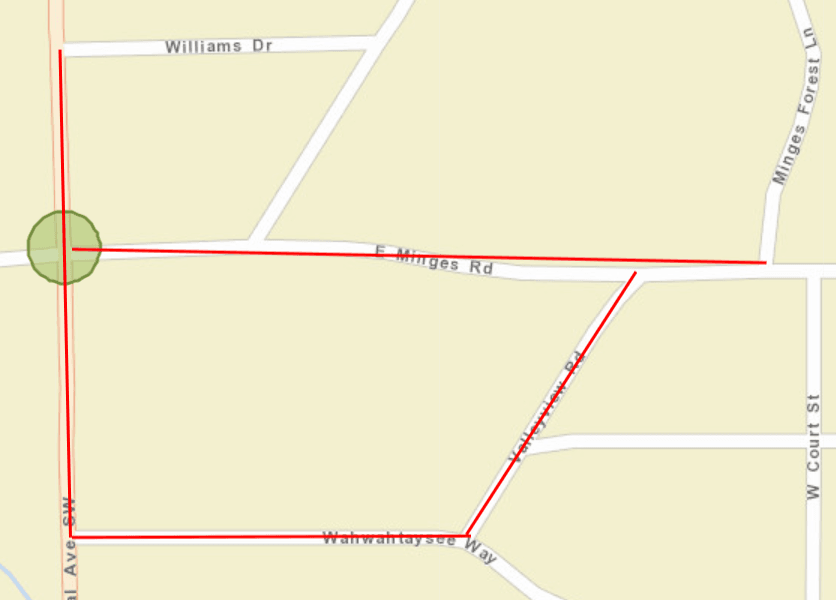 Capital Ave - Minges Rd Intersection