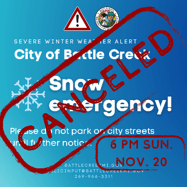 Snow emergency CANCEL