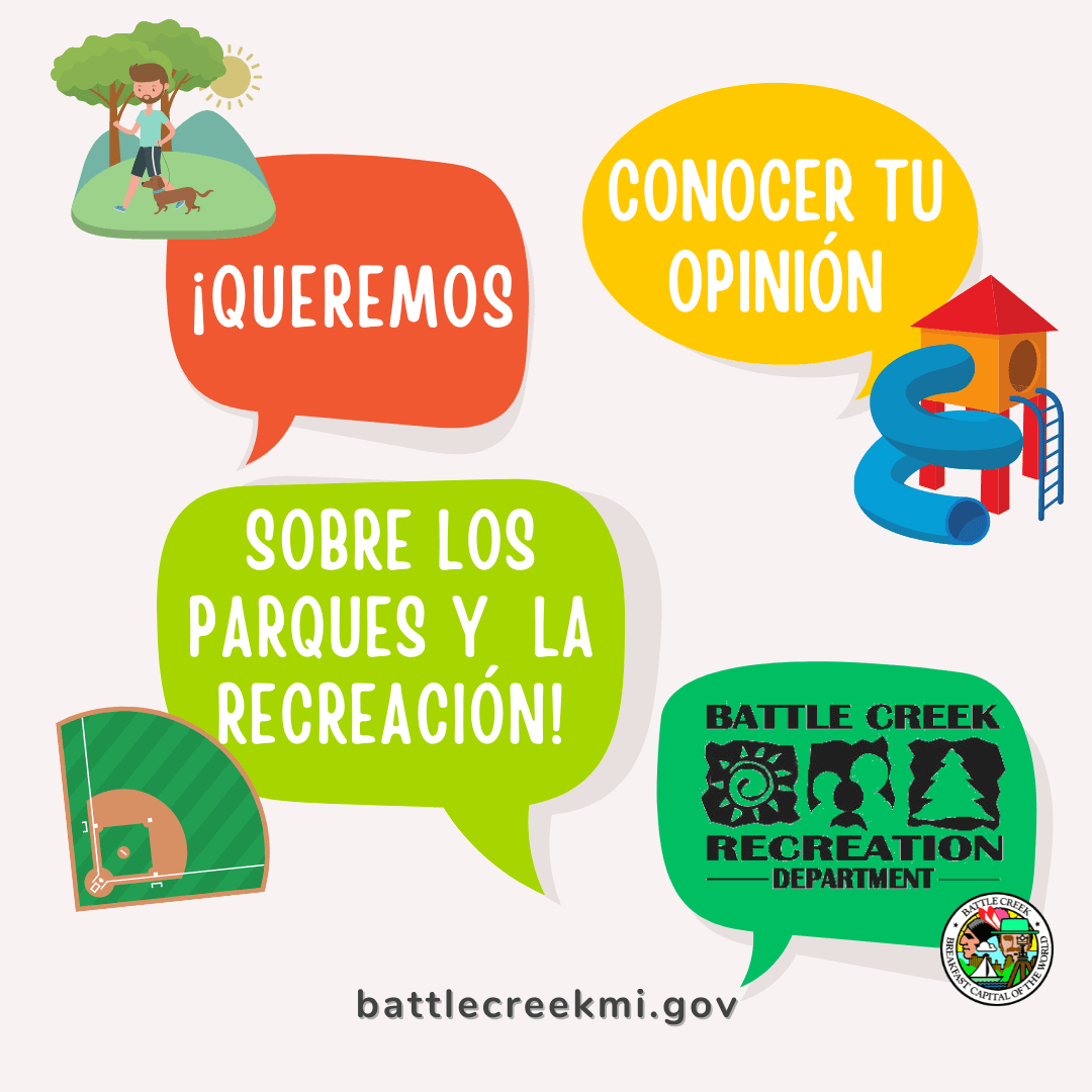 Red, green, and yellow speech bubbles that say 