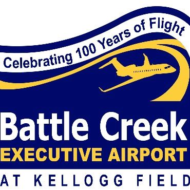 The Battle Creek Executive Airport centennial logo.