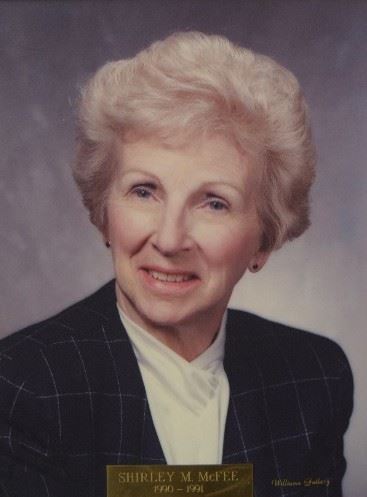 Shirley M. McFee Mayor 1990-1991