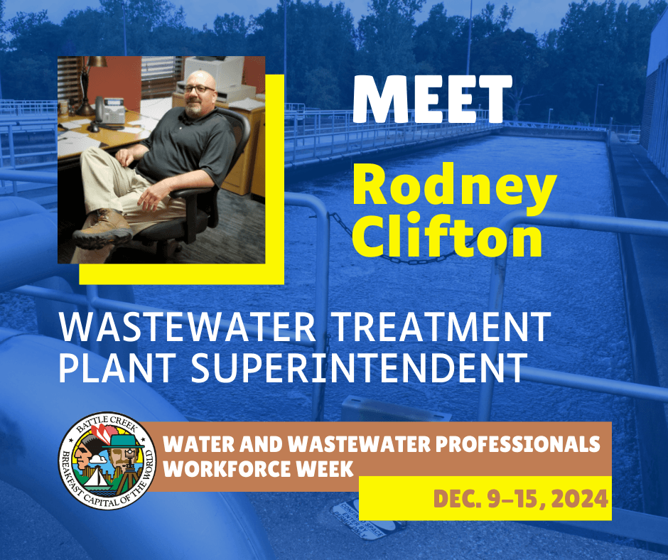 Water and Wastewater Professionals Workforce Week Employee Spotlight on Rodney Clifton, with photo