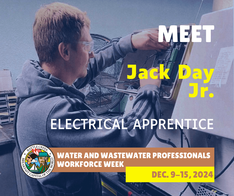 Water and Wastewater Professionals Workforce Week Employee Spotlight on Jack Day Jr, with photo