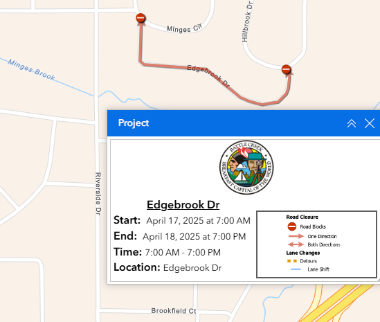 Edgebrook Drive Closure