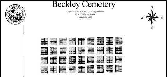 Beckley Cemetery Plot Map Image